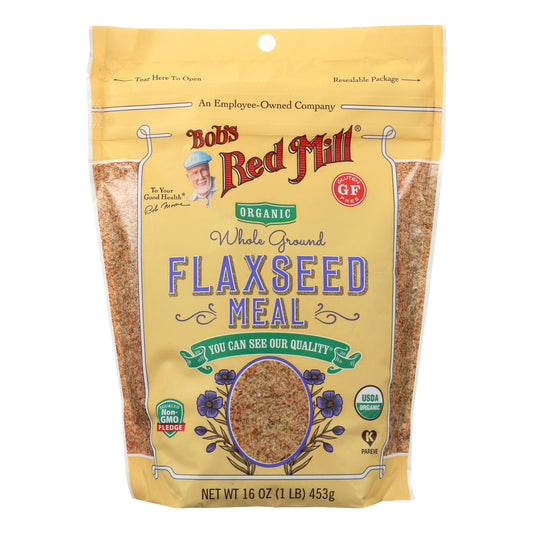 Bob's Red Mill - Organic Flaxseed Meal - Brown - Case Of 4 - 16 Oz