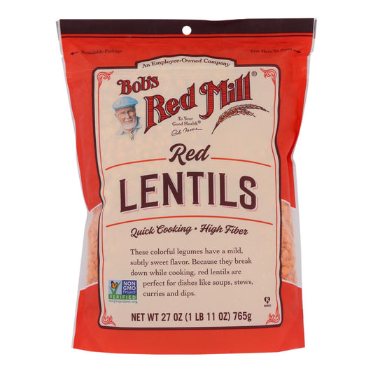 Bob's Red Mill - Beans Red Lentils - Case Of 4-27 Oz