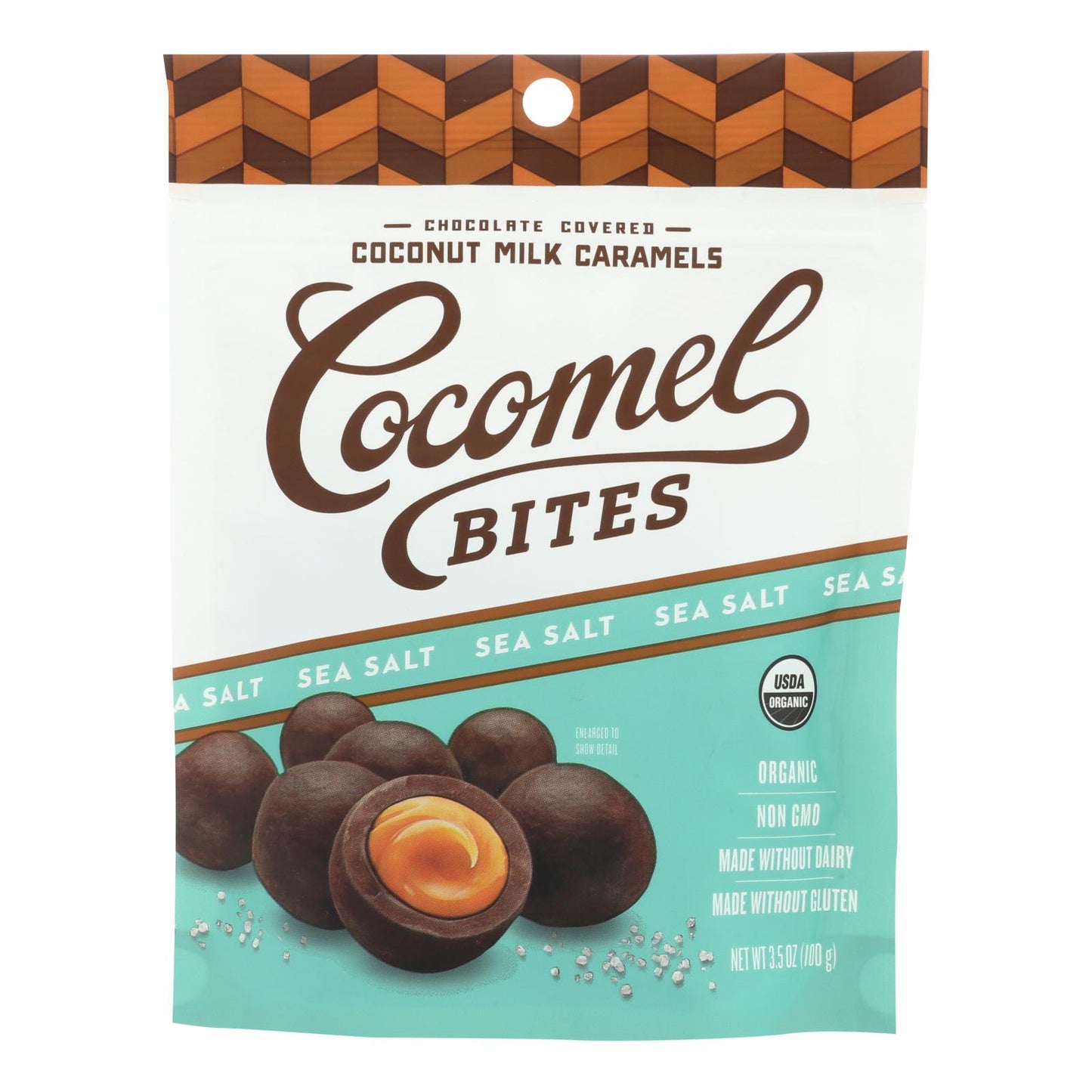 Cocomel - Carmel Bite - Organic - Sea Salt - Case Of 6 - 3.5 Oz