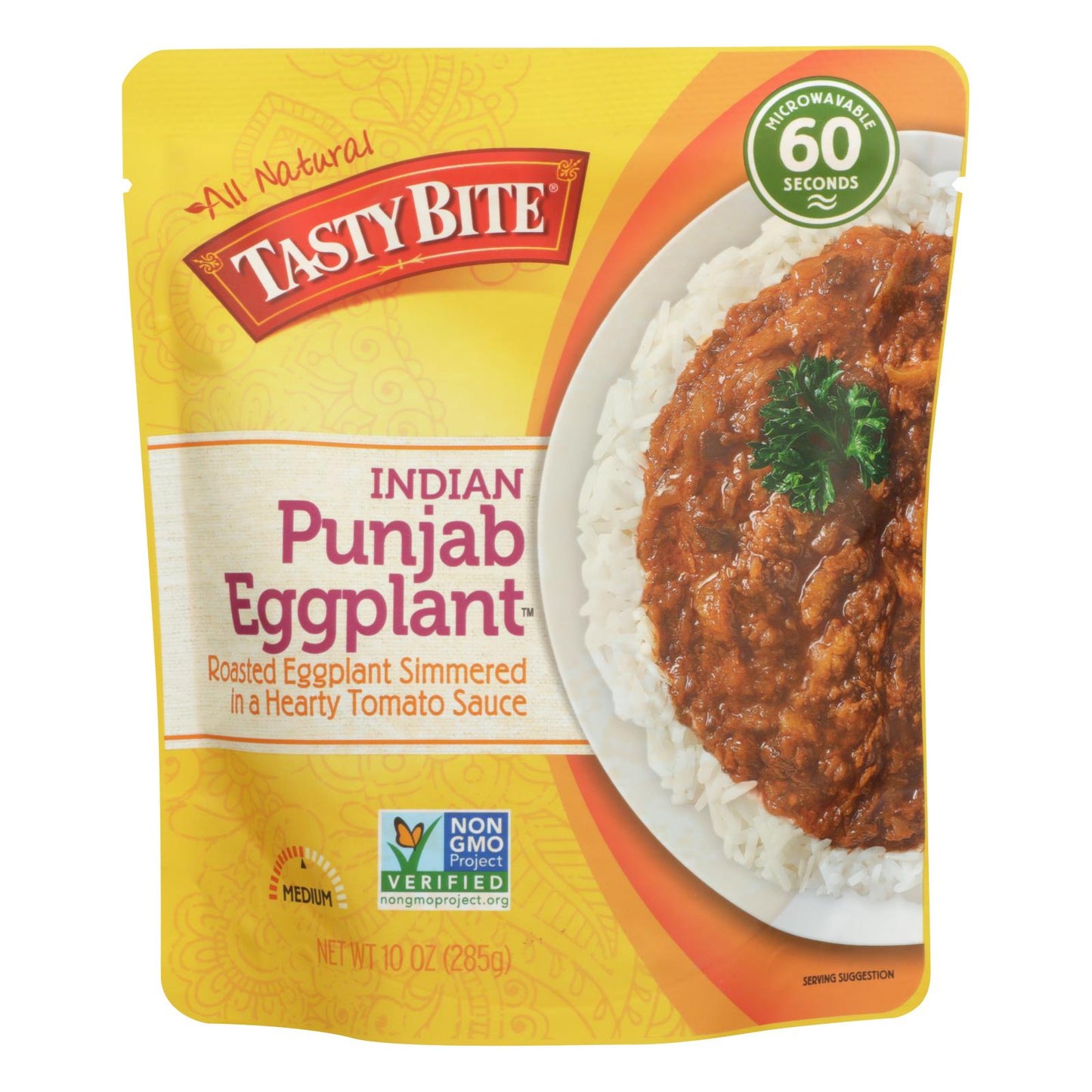 Tasty Bite Entree - Indian Cuisine - Punjab Eggplant - 10 Oz - Case Of 6