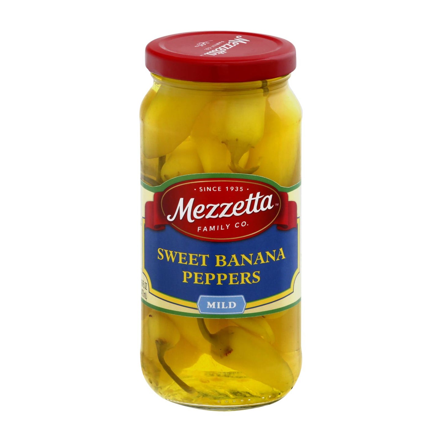 Marzetta Sweet Banana Wax Peppers - Banana Peppers - Case Of 6 - 16 Oz.