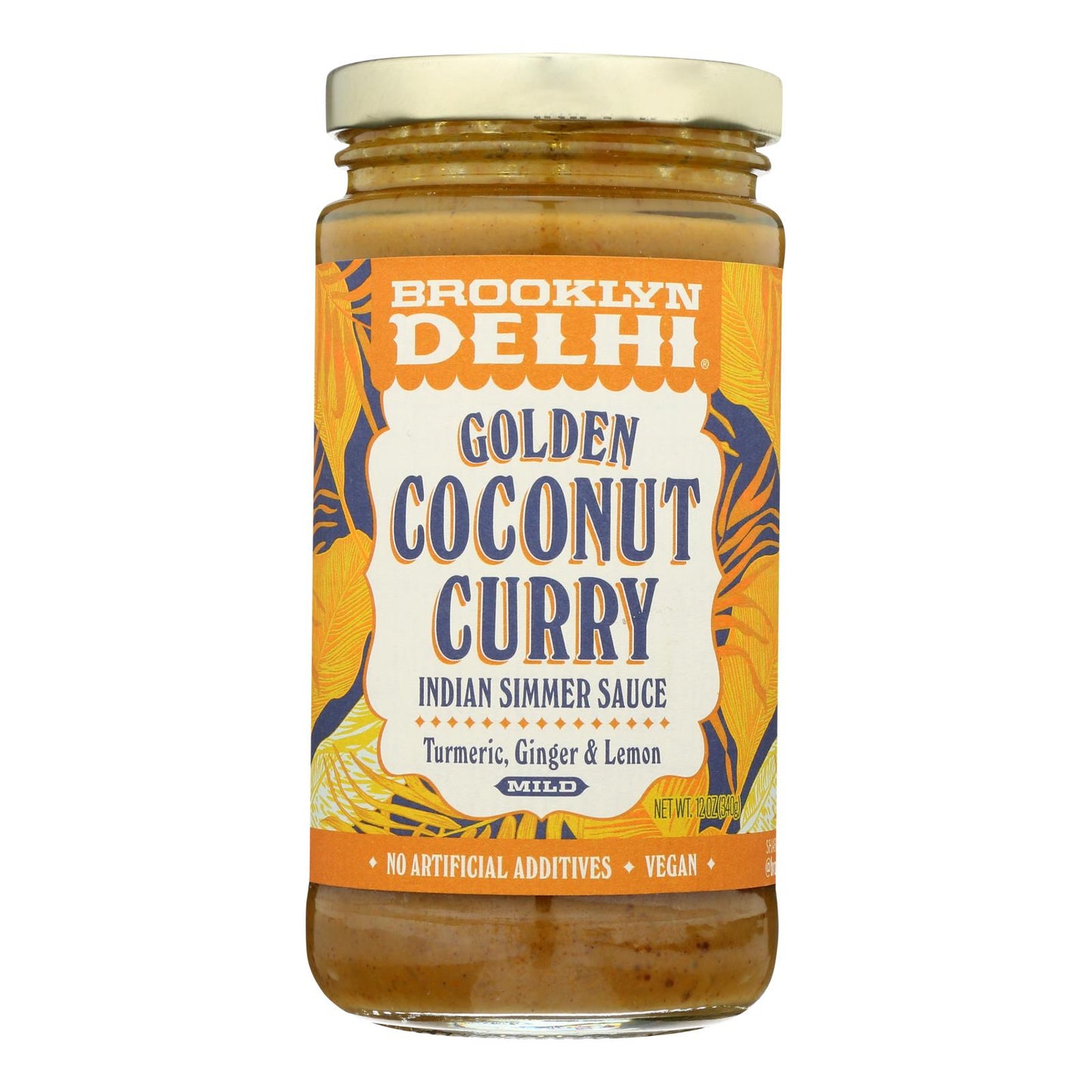 Brooklyn Delhi - Golden Coconut Curry Simmer Sauce - Case Of 6 - 12 Oz