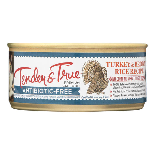 Tender & True Cat Food Turkey And Brown Rice - Case Of 24 - 5.5 Oz