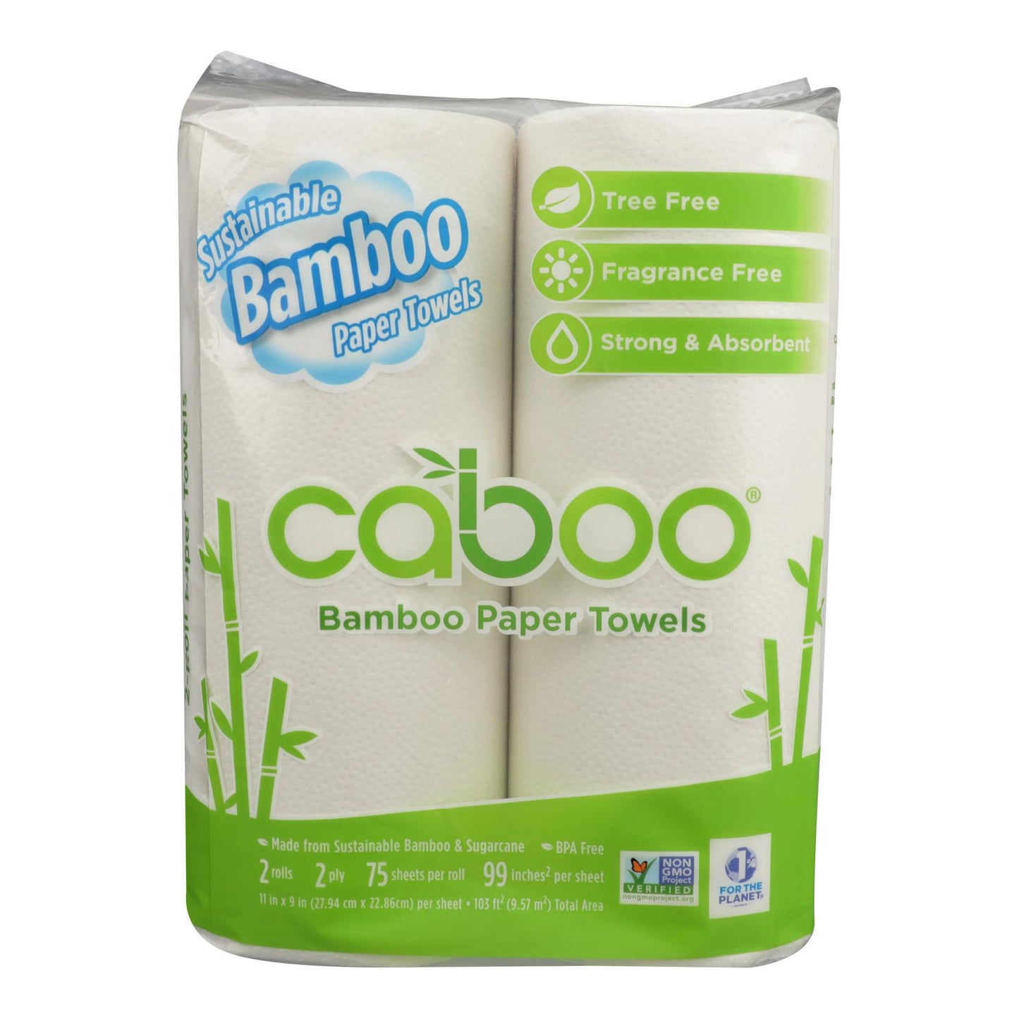 Caboo - Paper Towel 75 Sheet - Case Of 12 - 2 Ct