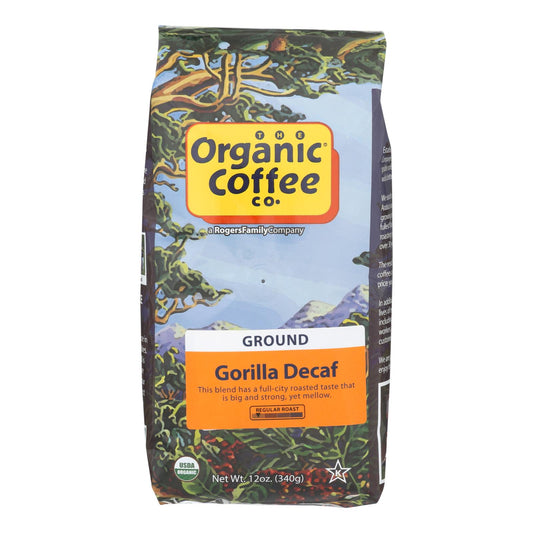 Organic Coffee Company Occ Gorilla Decaf Ground, Regular Roast  - Case Of 6 - 12 Oz