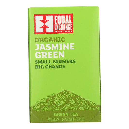 Equal Exchange Organic Jasmine Green Tea - Jasmine - Case Of 6 - 20 Bags