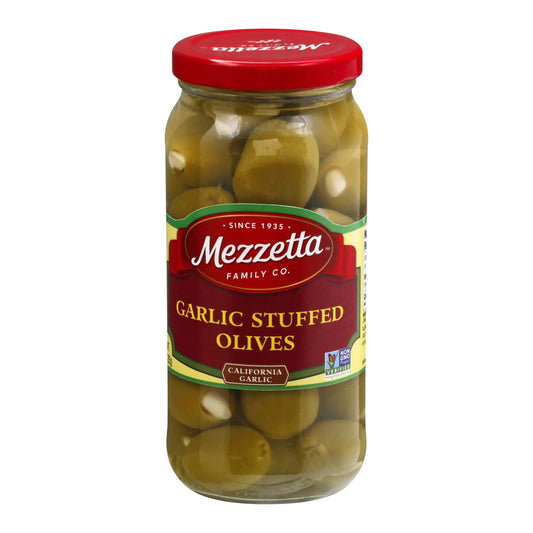 Mezzetta Reese Mezzetta Olive Stuffed Garlic - Case Of 6 - 10 Oz.