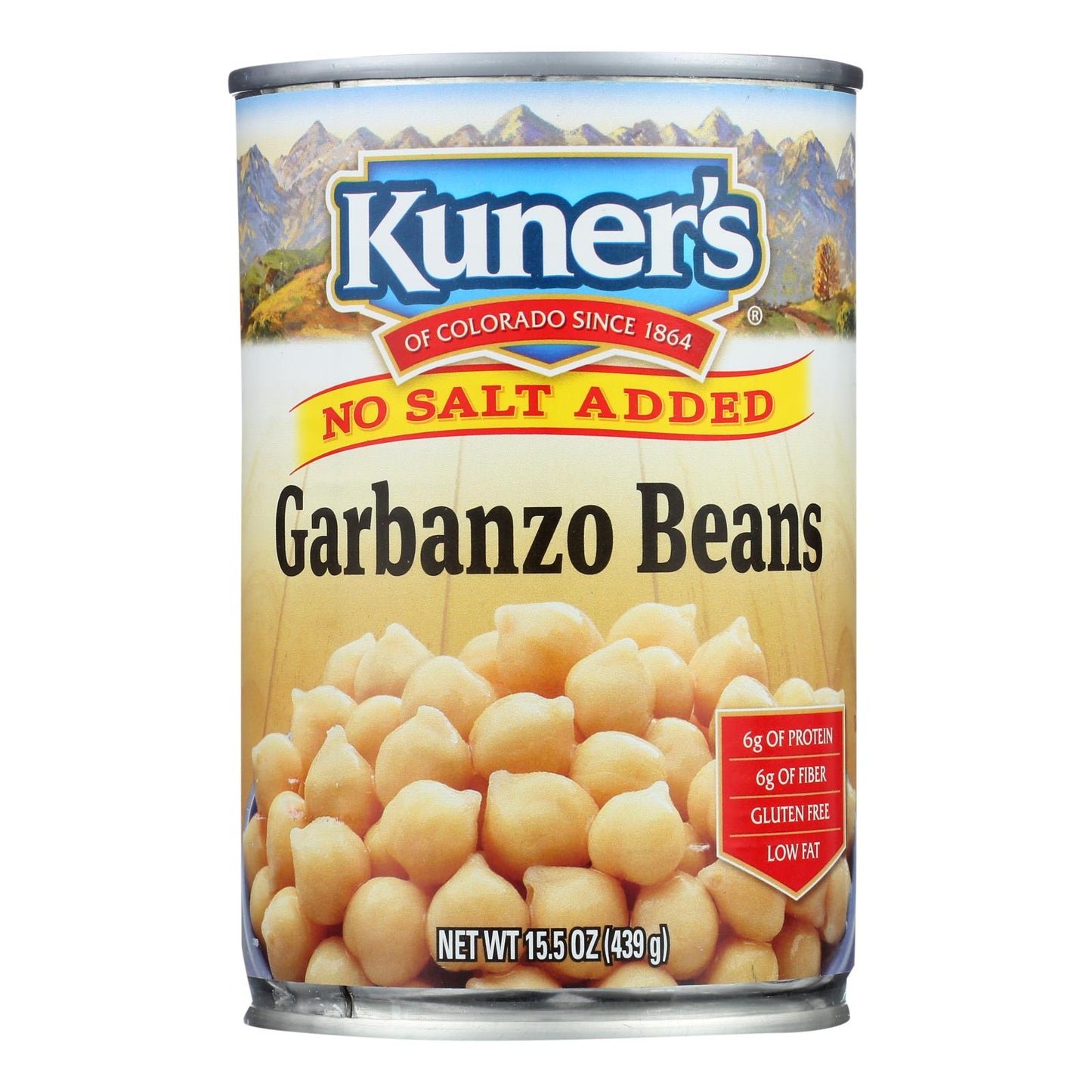 Kuner - Garbanzo Beans - No Salt Added - Case Of 12 - 15 Oz.