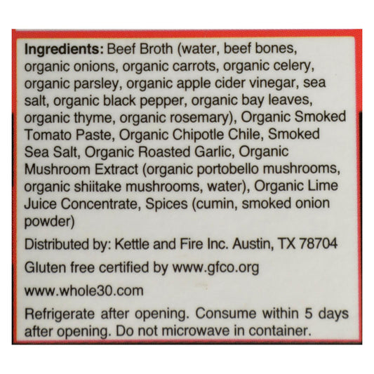 Kettle And Fire - Bone Broth Chipotle Beef - Case Of 6 - 16.9 Oz