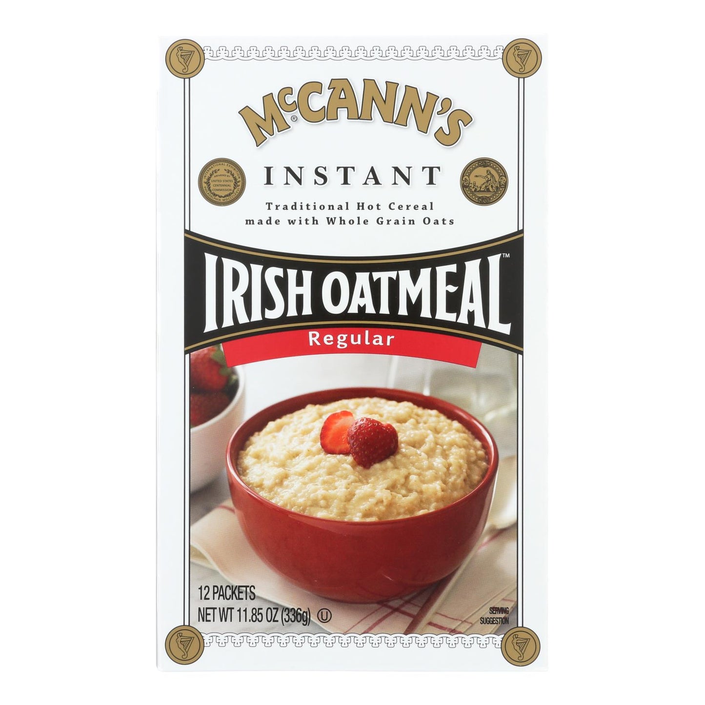 Mccann's Irish Oatmeal Instant Oatmeal Regular - Case Of 12 - 11.85 Oz.