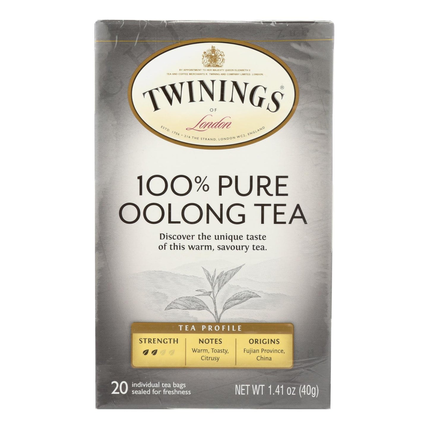 Twinings Tea Black Tea - China Oolong - Case Of 6 - 20 Bags