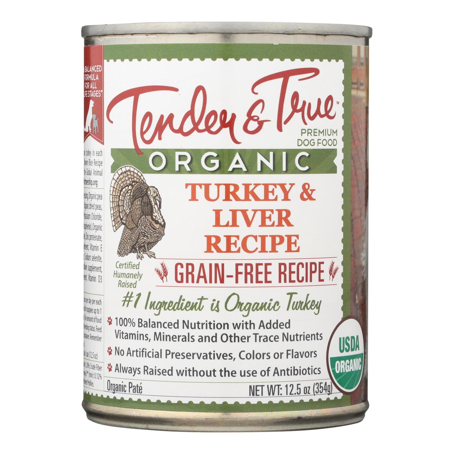 Tender & True Cat Food, Turkey And Liver - Case Of 12 - 12.5 Oz