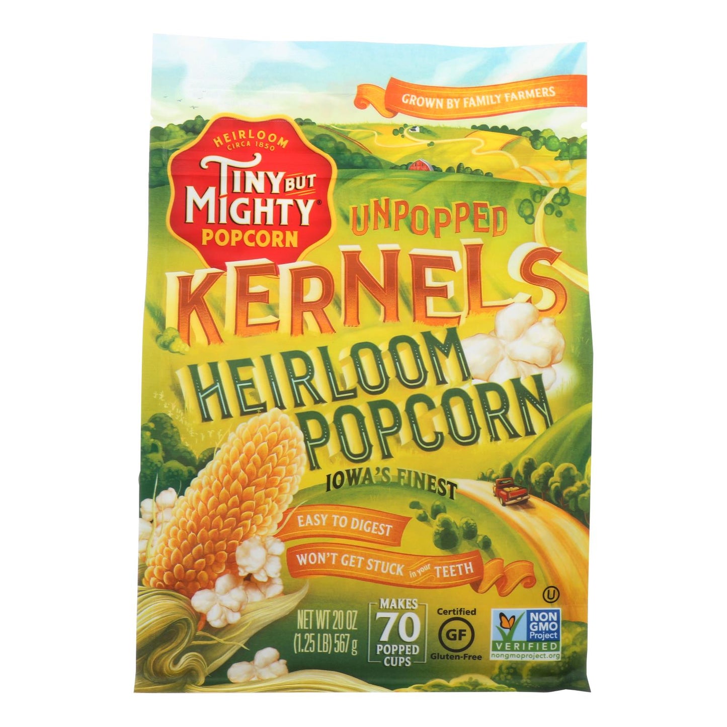 Tiny But Mighty Popcorn Popcorn - Unpopped Kernels - Case Of 8 - 20 Oz