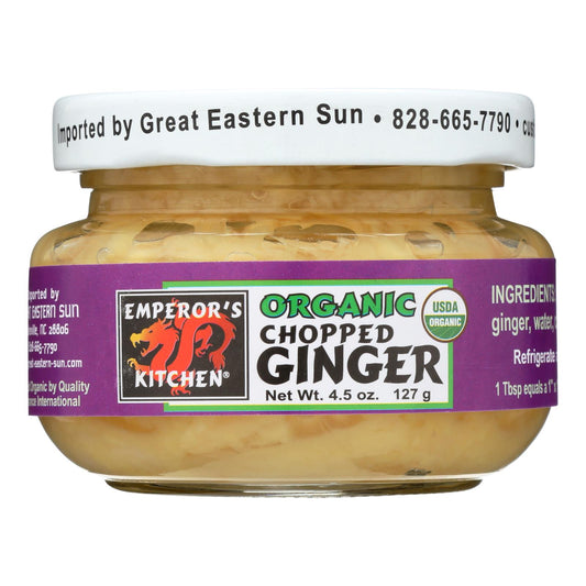 Emperors Kitchen Ginger - Organic - Chopped - 4.5 Oz - Case Of 12