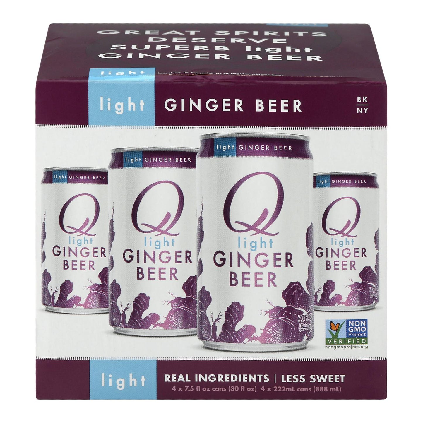 Q Drinks - Ginger Beer Light - Case Of 6 - 4/7.5 Fz