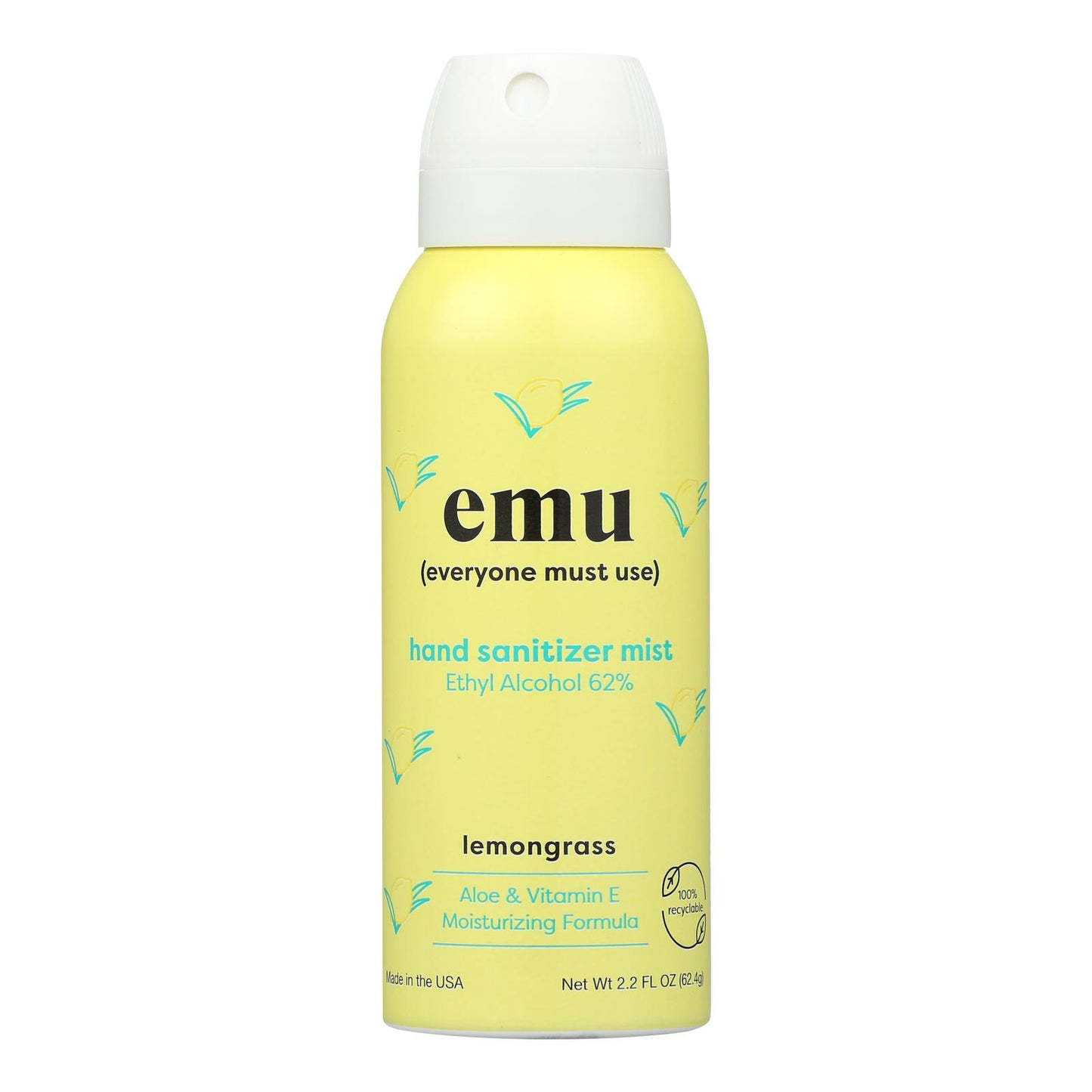 Emu - Hnd Sntzr Lemongrass Mist - Case Of 6-2.2 Oz