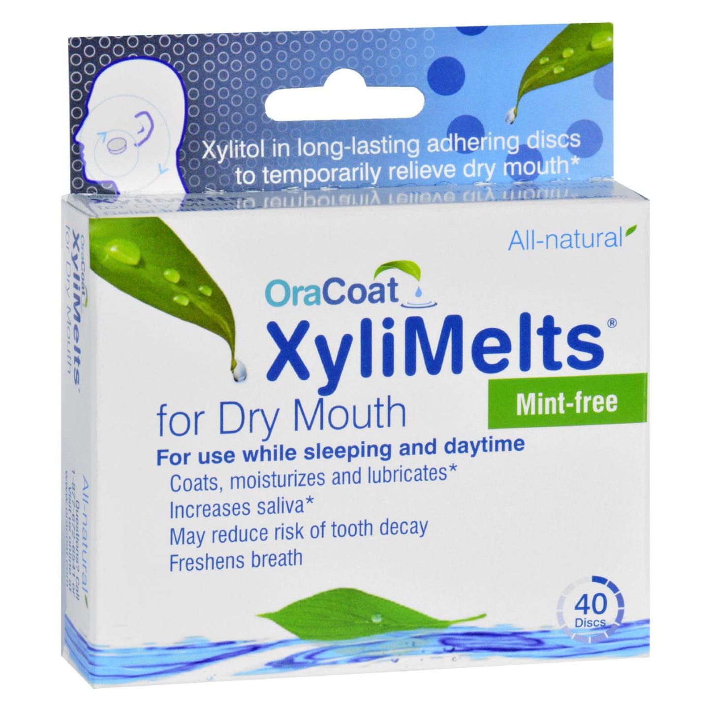 Oracoat - Xylimelts - Dry Mouth - Mint Free - 40 Count