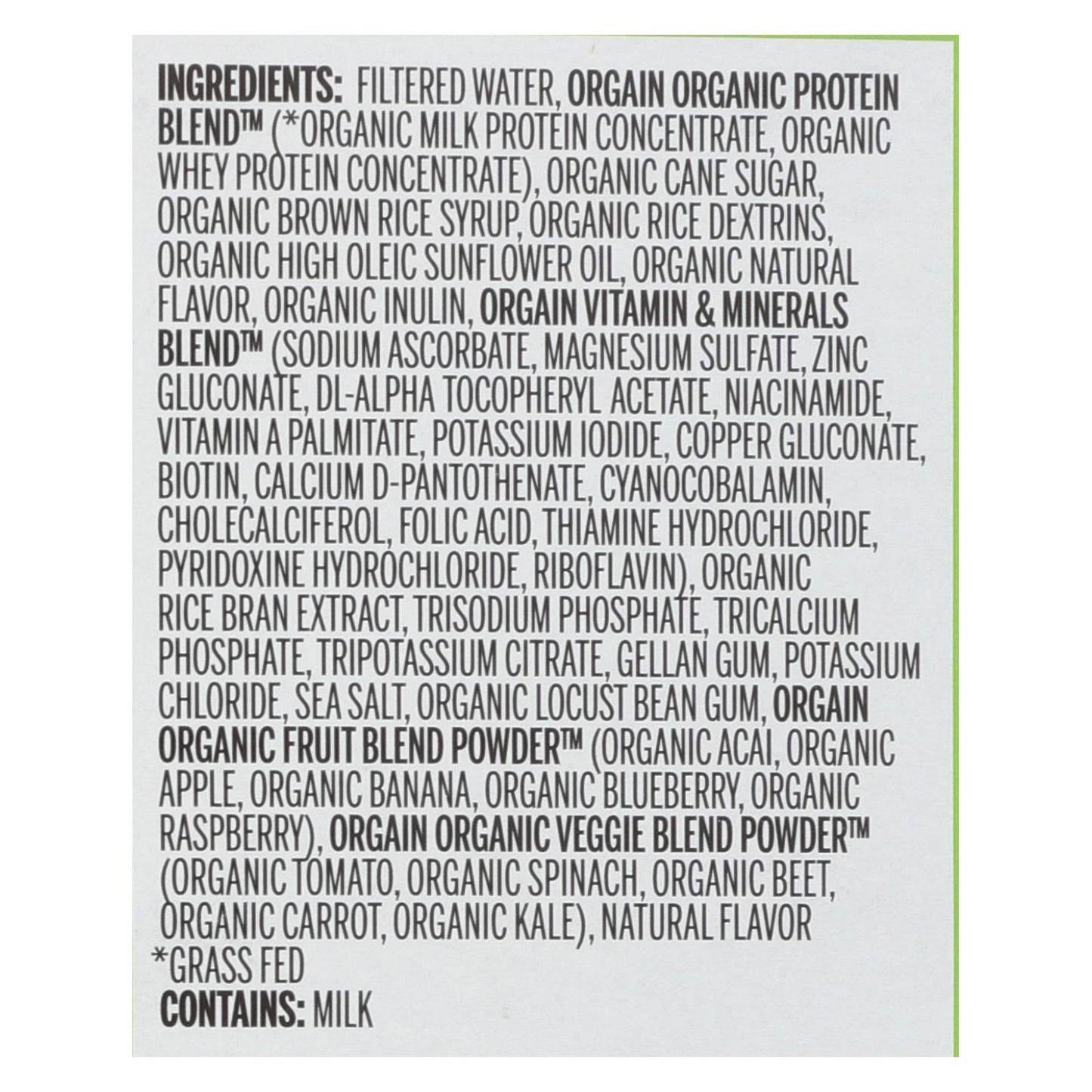 Orgain Organic Nutrition Shake - Vanilla Bean - 11 Fl Oz - Case Of 12