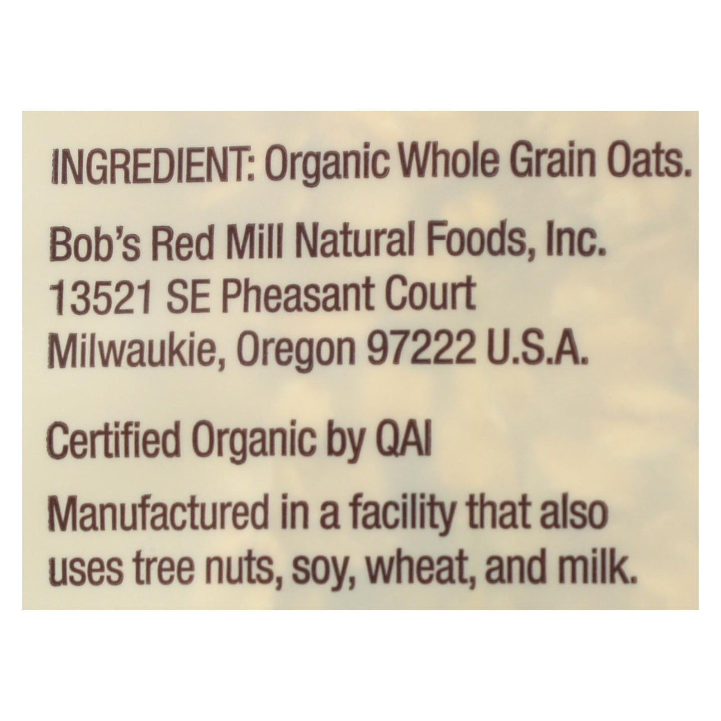 Bob's Red Mill - Oats - Organic Extra Thick Rolled Oats - Whole Grain - Case Of 4 - 32 Oz.