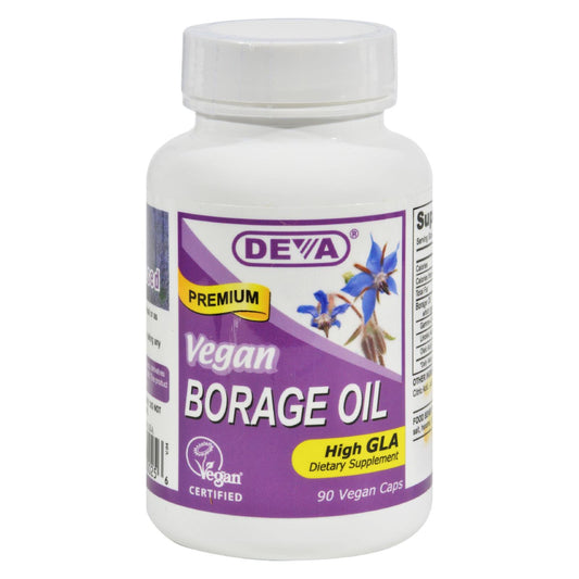 Deva Vegan Vitamins - Borage Oil - 500 Mg - 90 Vegan Capsules