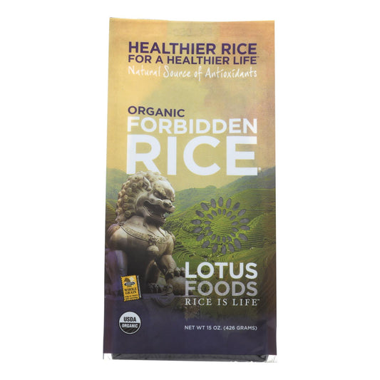 Lotus Foods Heirloom Forbidden Rice - Case Of 6 - 15 Oz.