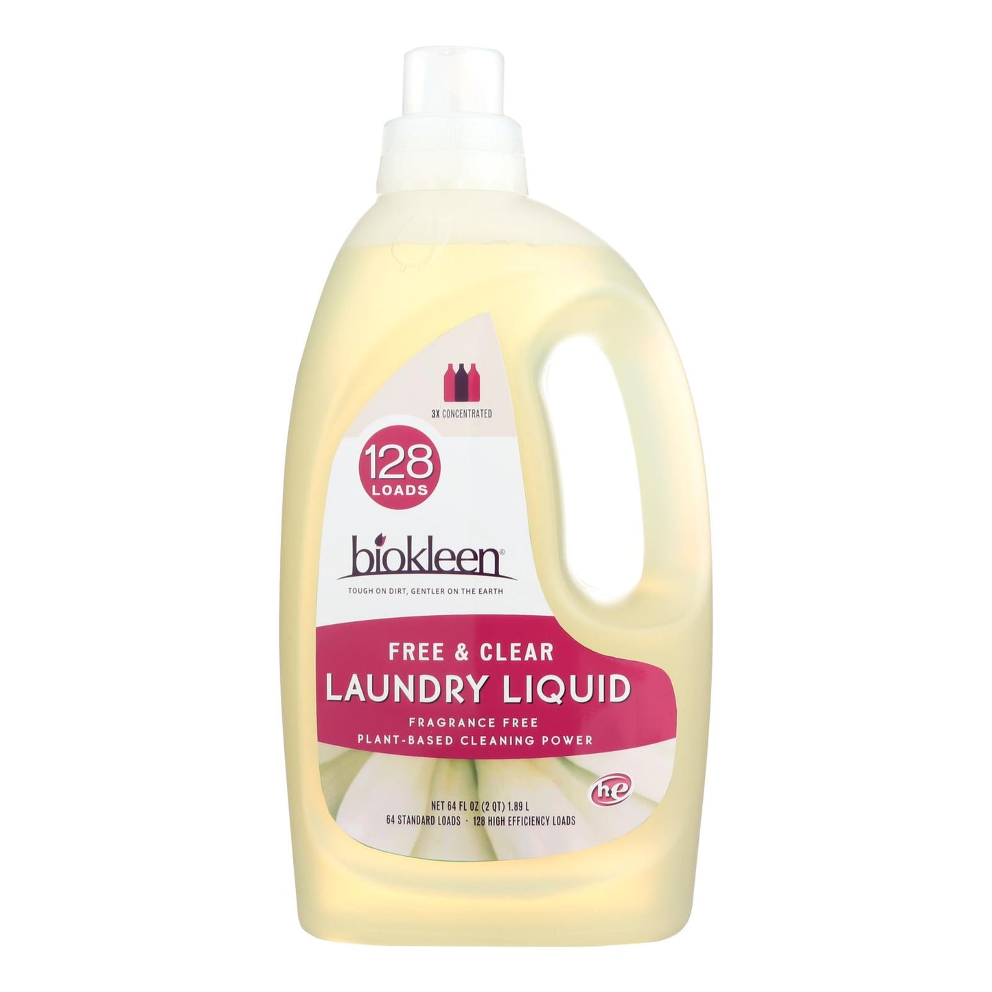 Biokleen Laundry Liquid - Free And Clear - 64 Oz