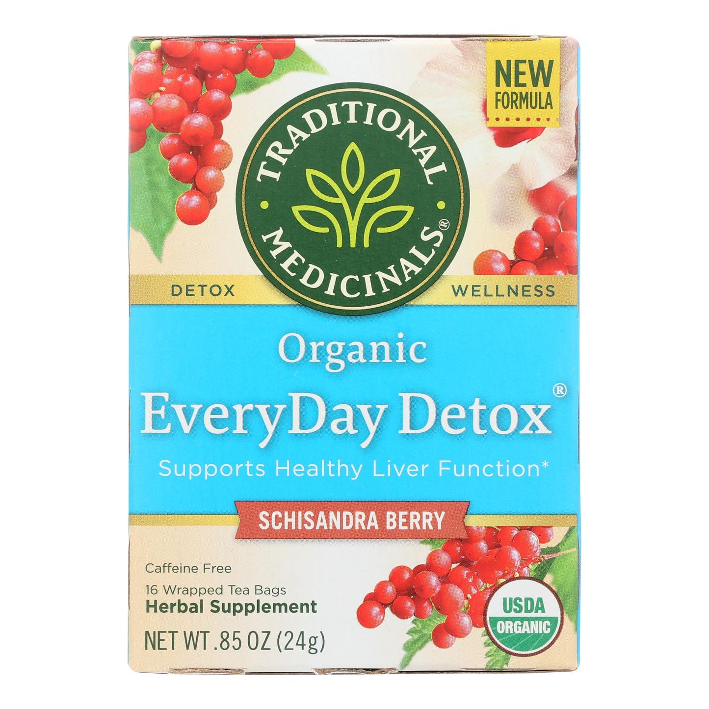 Traditional Medicinals Everyday Detox Herbal Tea - Case Of 6 - 16 Bags