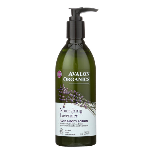 Avalon Organics Hand And Body Lotion Lavender - 12 Fl Oz