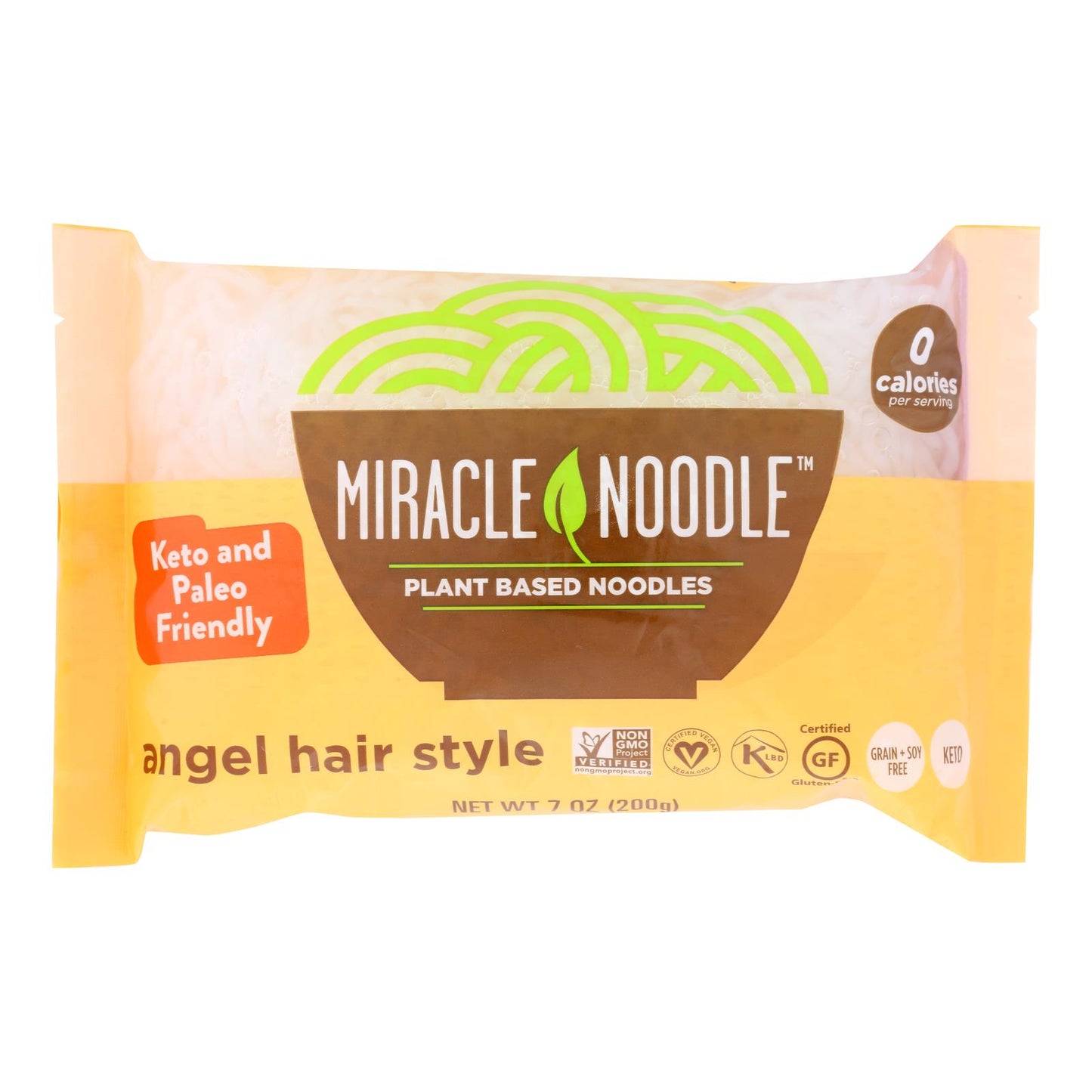 Miracle Noodle Pasta - Shirataki - Miracle Noodle - Angel Hair - 7 Oz - Case Of 6