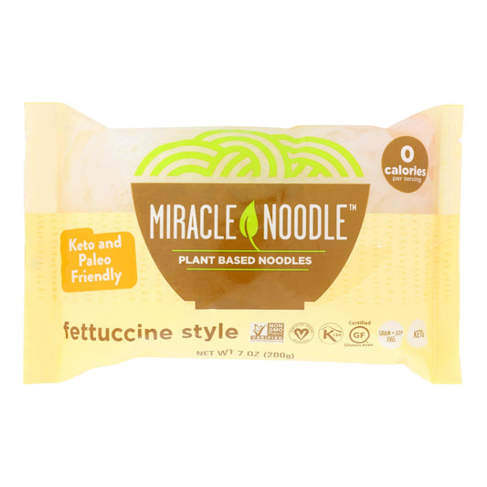 Miracle Noodle Pasta - Shirataki - Miracle Noodle - Fettuccini - 7 Oz - Case Of 6