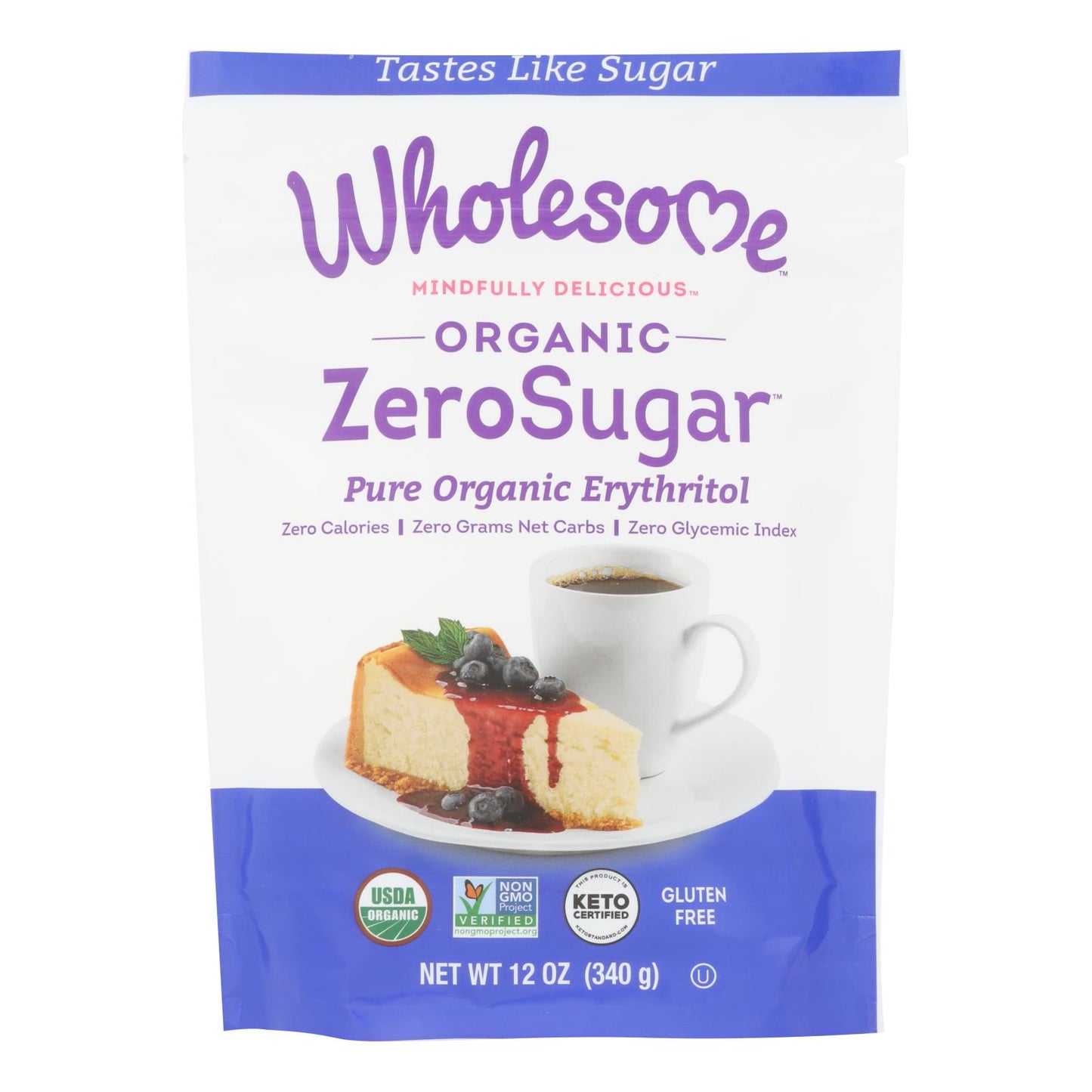 Wholesome Sweeteners Sweetener - All Natural - Calorie Free - Zero - Pouch - 12 Oz - Case Of 8