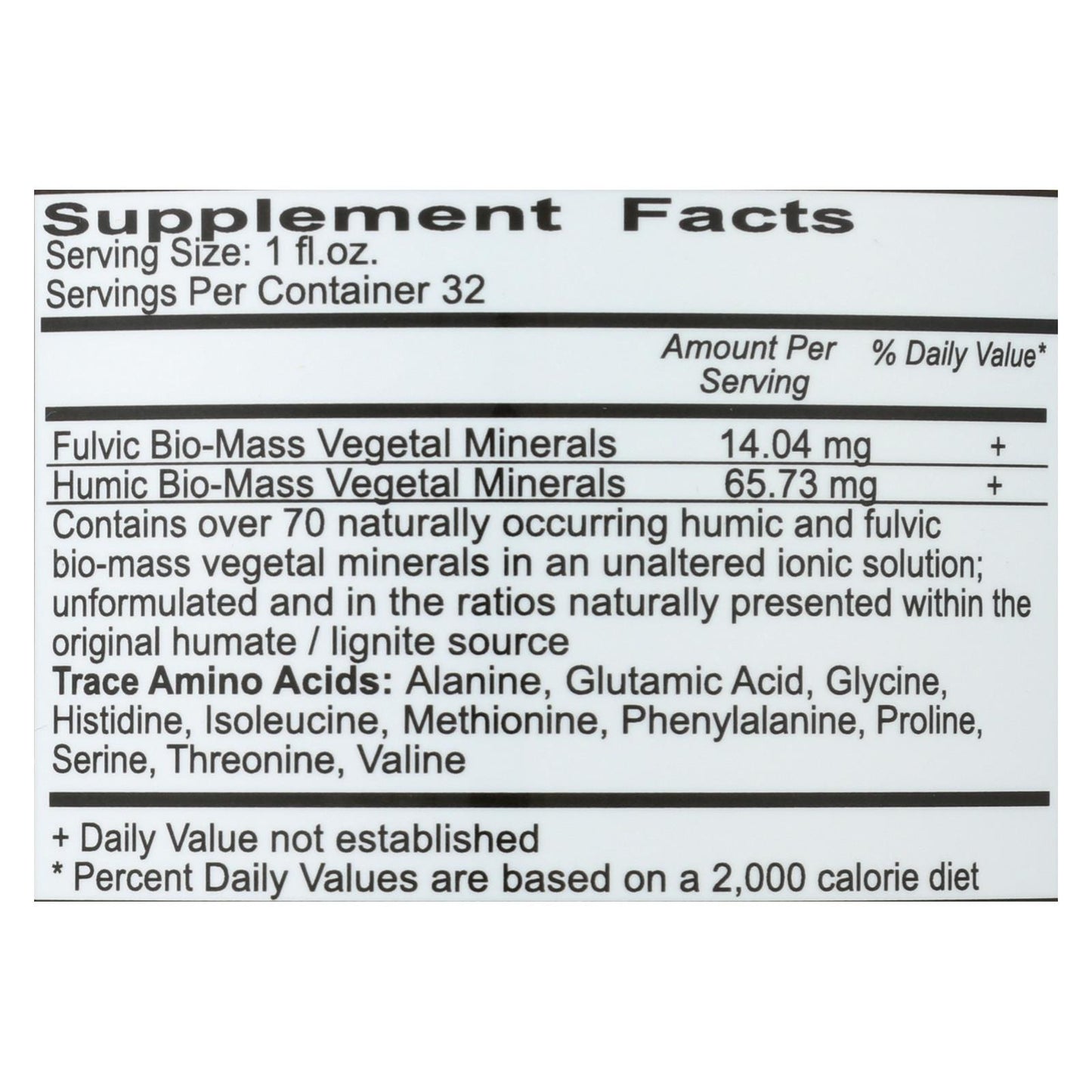 Vital Earth Minerals Fulvic-humic Mineral Blend - 32 Fl Oz