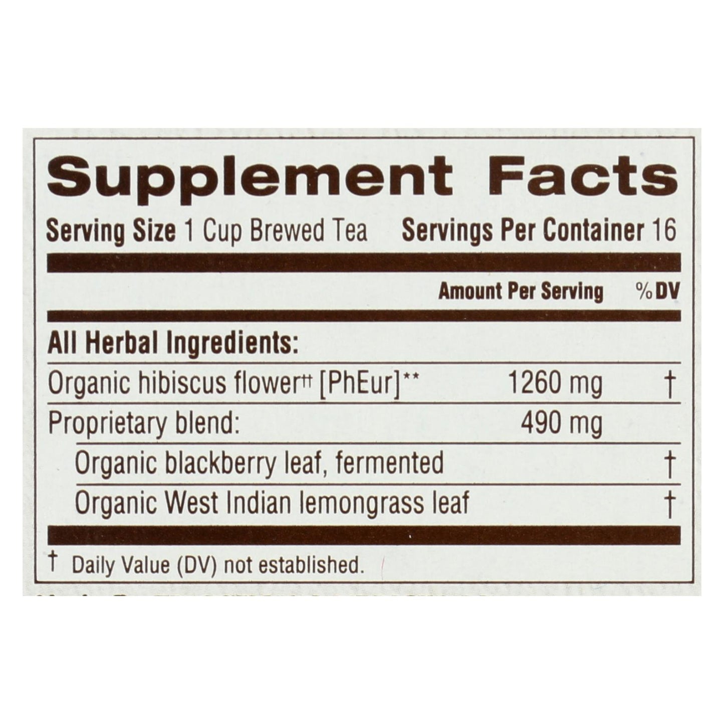 Traditional Medicinals Organic Herbal Tea - Hibiscus - Case Of 6 - 16 Bags