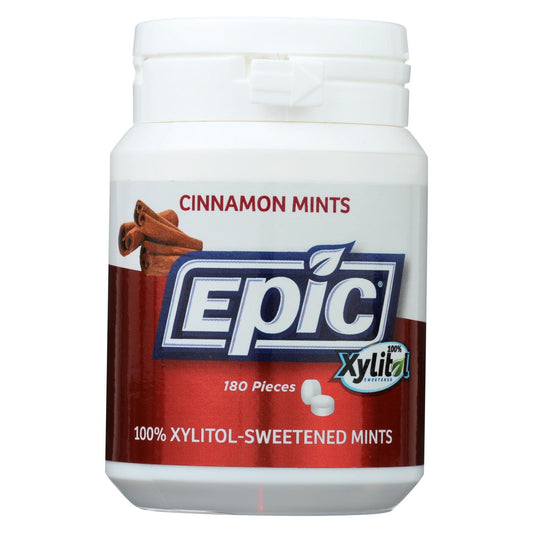 Epic Dental - Xylitol Mints - Cinnamon Xylitol Bottle - 180 Ct