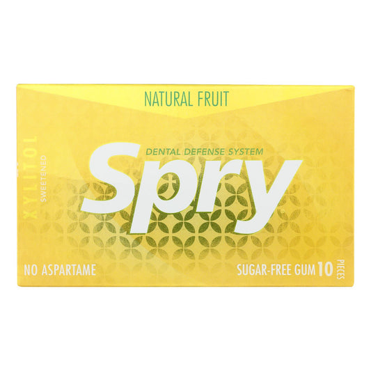 Spry Xylitol Gums - Fresh Fruit - Case Of 20 - 10 Count