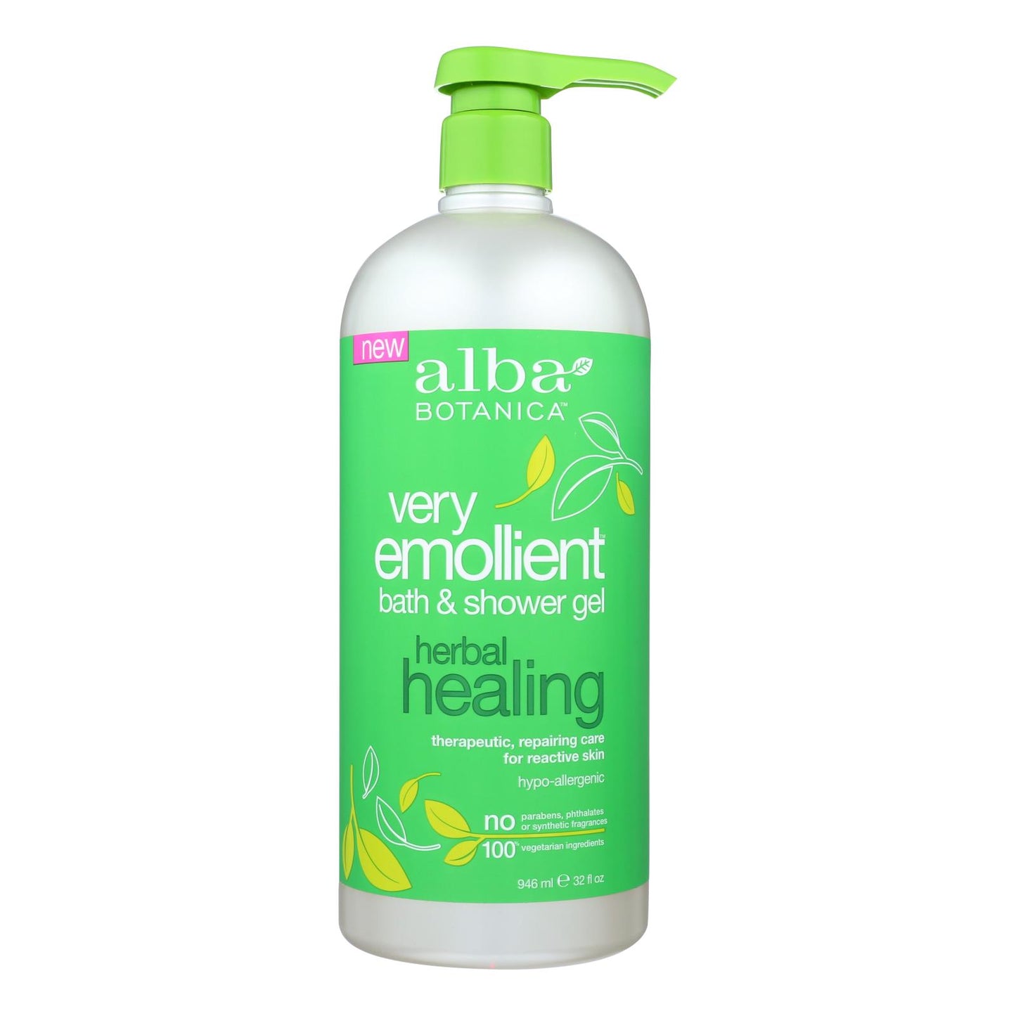 Alba Botanica - Very Emollient Bath And Shower Gel - Herbal Healing - 32 Fl Oz