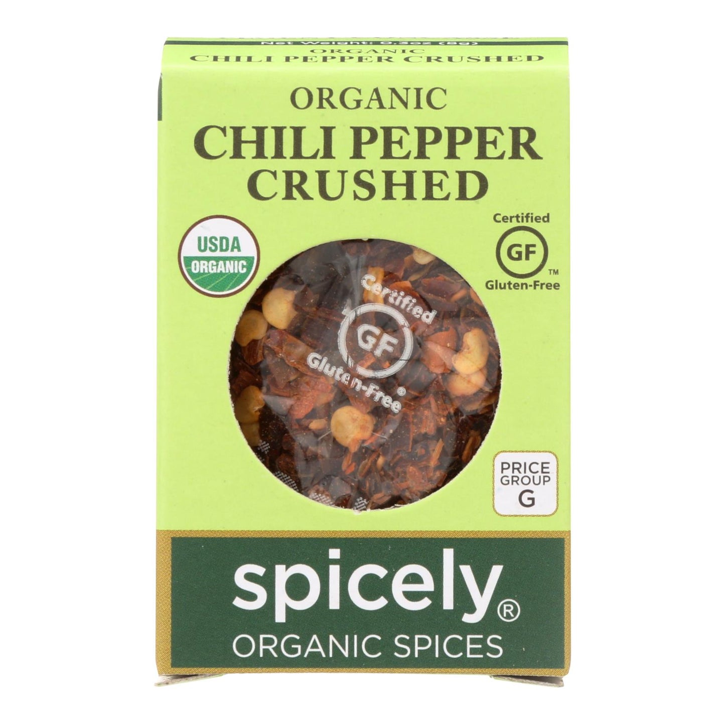 Spicely Organics - Organic Chili Pepper - Crushed - Case Of 6 - 0.3 Oz.