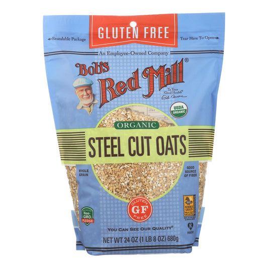 Bob's Red Mill - Organic Steel Cut Oats - Gluten Free - Case Of 4-24 Oz